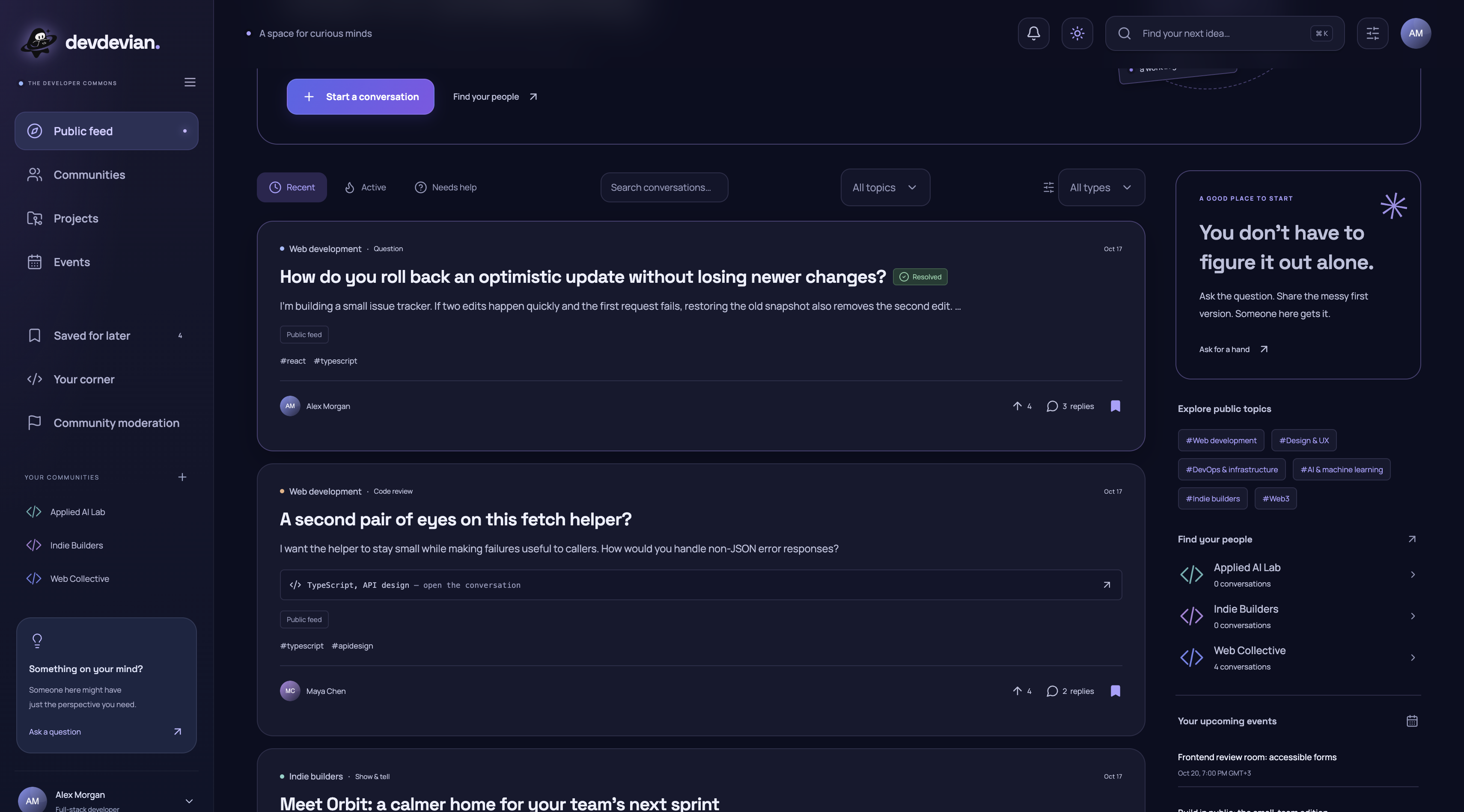 The public feed